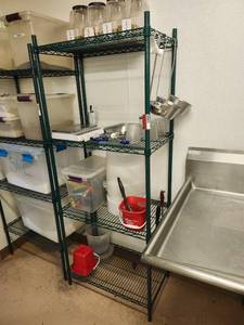 lot 22050 image: 4-Tier Commercial Grade Wire Shelving Unit - CONTENTS NOT INCLUDED