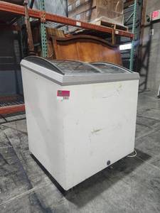 lot 22012 image: Caravell Commercial Chest Freezer with Glass Top  Model 206-995