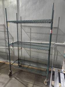 lot 22094 image: Commercial Wire Shelving Unit with Casters