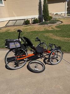 lot 1 image: Terra Trike The Rambler with spare wheel and tire and accessories (rides great)
