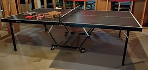 Ping Pong Table.   NICE.  Comes with paddles and balls.  Located in Basement.  30 x 60 x 108