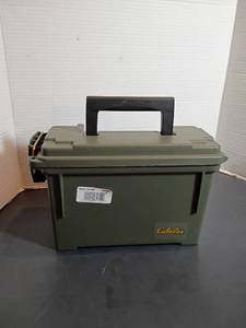 lot 345 image: Cabelas Ammo Box with some Ammo