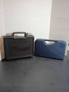 lot 346 image: 2 Pistol Gun Cases.  Sig and Beretta