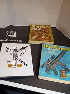 lot 368 image: Gun Books, Handloaders Log Book and Framed Picture