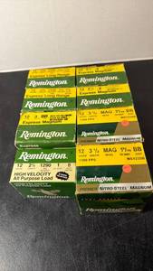 lot 1036 image: Remington 12 ga ammunition 8 full boxes