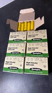 lot 1046 image: Remington High Velocity 20 ga ammunition 7 full boxes