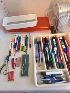 lot 1205 image: Pens, markers, other office supplies