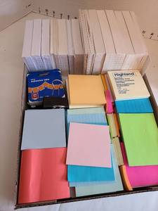 lot 1206 image: Index cards and post it notes.