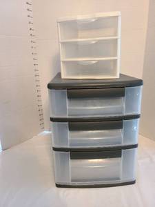 lot 1219 image: Craft or office organizer drawers