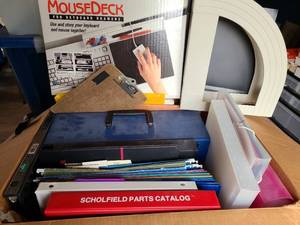 lot 1232 image: Office folders, file box, more