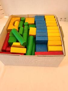lot 1315 image: Colorful wooden building blocks