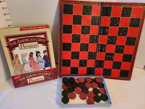 lot 1341 image: American Girls Premiere Special Edition Collectors Set and checker board with wooden checkers