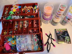 lot 1347 image: Beads in Plano tackle box