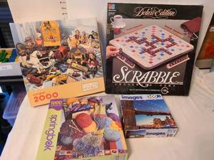 lot 1361 image: Deluxe Edition Scrabble and jigsaw puzzles