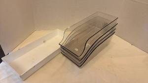 lot 1422 image: Clear Acrylic fridge organizer and white organizer