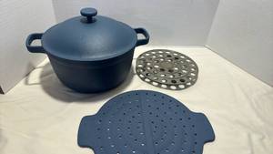 lot 1449 image: Our Place Perfect Pot Set with Steamer and strainer
