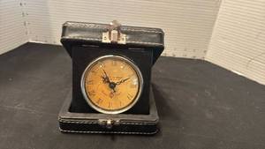 lot 1503 image: Leather Travel Clock