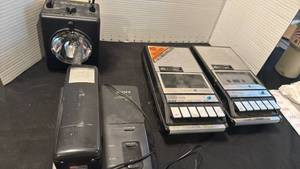lot 1530 image: General Electric recorders, Sports Mate AMFM Radio and lantern and more
