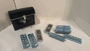 lot 1553 image: GE (General Electric) Flip Flash II flash packs and leather camera bag