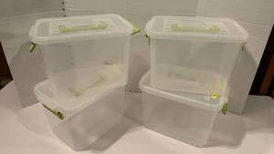lot 1616 image: 4 small sterilite storage bins