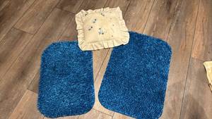 lot 1743 image: Bathroom Rugs and Pillow