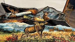 lot 1777 image: Three Deer Tapestries