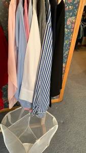 lot 2033 image: Ladies shirts XL and hamper