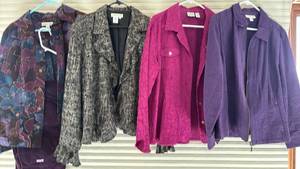 lot 2045 image: Chico And Coldwater Creek Jackets XL 16 with Bill Blass Pants 16