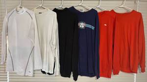 lot 2129 image: Mens Long Sleeve Shirts with Nike and Adidas XL XXL