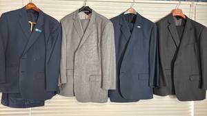 lot 2181 image: Two Piece Suit Jacket and Slacks Combos. Sizes may vary but close to 34 36 X 30 31 Jackets 42 45 Short Johnston and other Designers