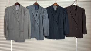 lot 2182 image: Two Piece Suit Jacket and Slacks Combos. Sizes may vary but close to 34 36 X 30 31 Jackets 42 45 Short Johnston and other Designers