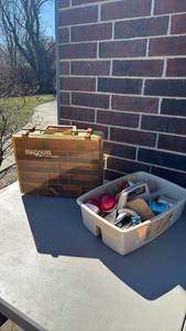 lot 3012 image: Plano Tackle Box with Bobbers, Lures, Line and more