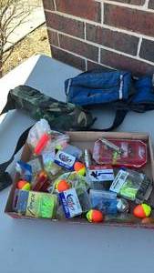 lot 3035 image: Two Fanny Packs and Fishing Items