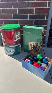 lot 3107 image: Holiday Votives, Tins and Ornaments