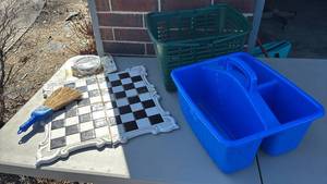lot 3125 image: Caddys, Tiles 19x19 and Kitchen Sprayer Hose