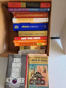 lot 3216 image: Books, including The Hunt for Red October.