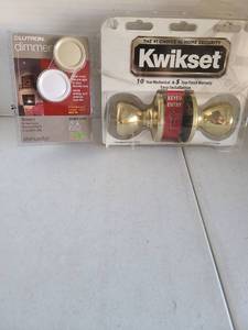 lot 3247 image: Doorknob and dimmer switch.