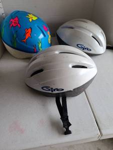 lot 3303 image: 3 bicycle helmets