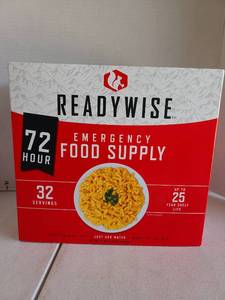lot 3317 image: Ready Wise Emergency Food Supply, 25 year shelf life, see pics