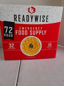 lot 3321 image: Ready Wise Emergency Food Supply, 25 year shelf life, see pics