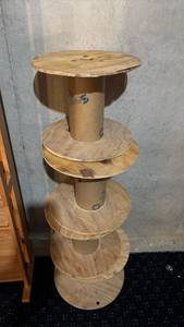 lot 4012 image: Wooden Cable Spool Set of 4