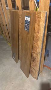 lot 4111 image: two pieces of Plywood and Wood Shelves 12x48  Qty 4