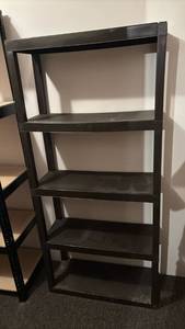 lot 4122 image: 5-Tier Black Ladder Bookshelf