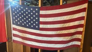 lot 4134 image: 50 Star American Flag - Cotton 5 ft x 35 in