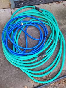 lot 5001 image: Blue and green garden hoses