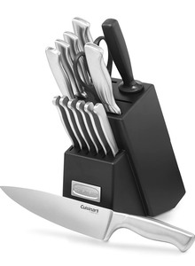 Stainless Steel Hollow Handle 15 Piece Knife Block Set