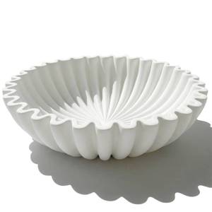 lot 22522 image: Firevigo Decorative Bowls for home decor, fruit bowl for kitchen counter, Scalloped key bowl for entryway table - Retail $24