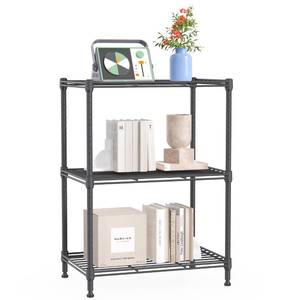 lot 50710 image: IZEUK 3 Tier Shelf, Heavy Duty Steel Wire Shelving Unit for Home, Kitchen, Laundry Room Organization, Office Storage Rack (17.7 W x 11.8 D x 26.3 H, 450LBS, Grey) - Retail $28