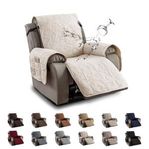 lot 50744 image: 100% Waterproof Recliner Chair Cover, Recliner Chair Covers for Reclining Chair, Non-Slip Fabric Recliner Couch Cover for Living Room, for Pets Kids Protector, Washable (Beige, 23.6Recliner Chair) - Retail $19