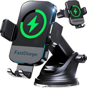 lot 22666 image: CHGeek Wireless Car Charger, 2026 Upgrade 15W Fast Charging Auto Clamping Car Phone Holder Charger, Phone Holders for car Mount, fit for iPhone 17 16 15 14 13 Mini Pro Max XR,Samsung Galaxy S26 Ultra - Retail $57